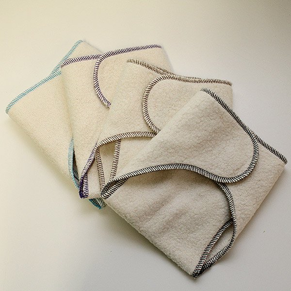 Simple Prefold - Newborn - Pink Serging Simple Prefold - Newborn - Pink Serging