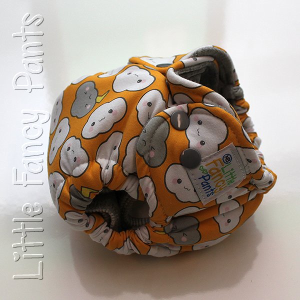 Orange Crankies - Newborn - Heather Gray Velour - 1 Hour Drawing